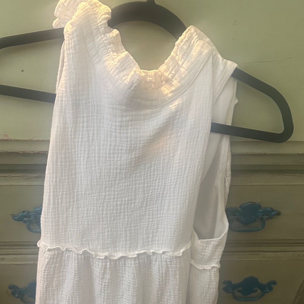 Pomander Place White Ruffle Dress